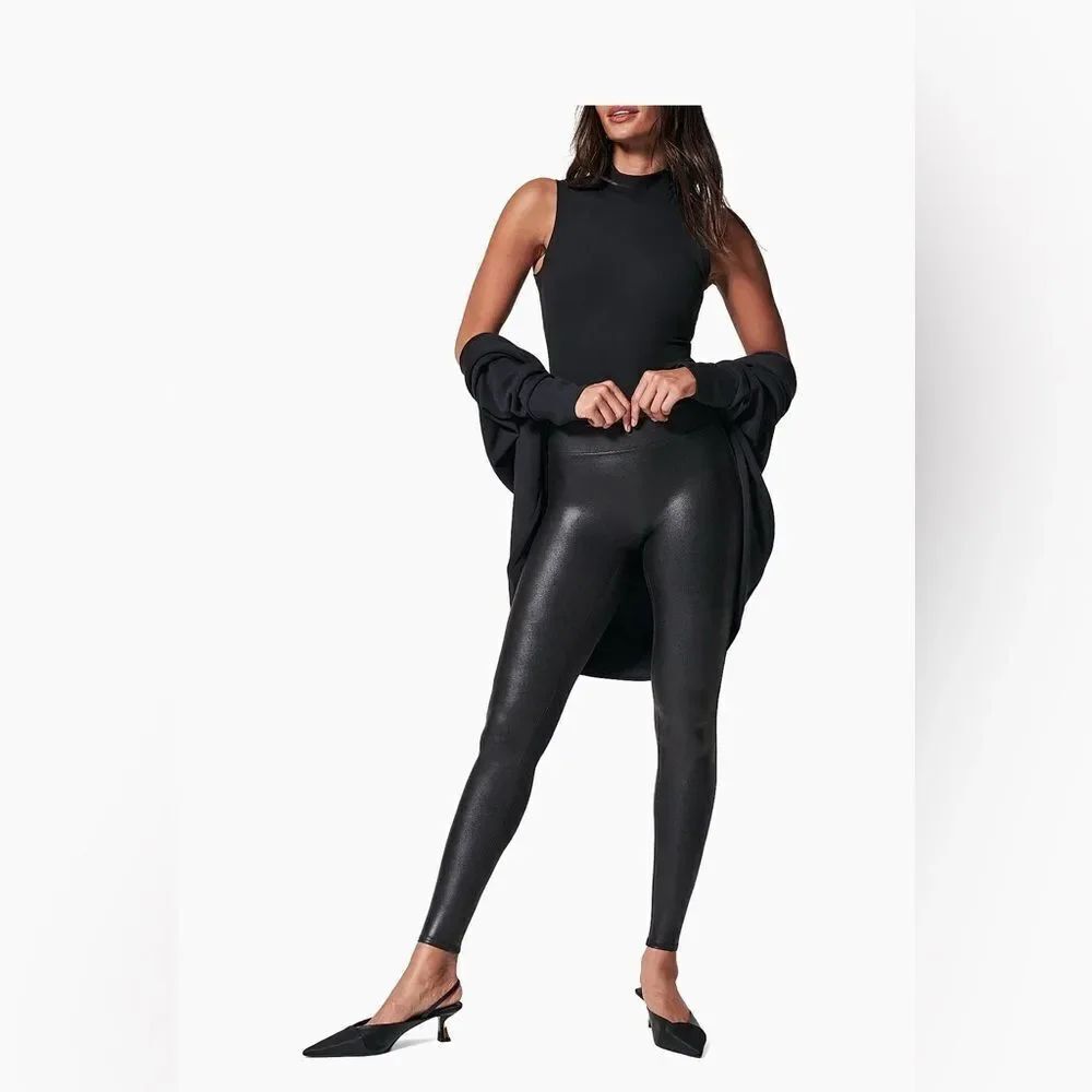 Spanx Faux Leather Leggings Large